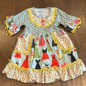 Ruffled by Tutu and Lulu dress print dress size 3T/ 4T